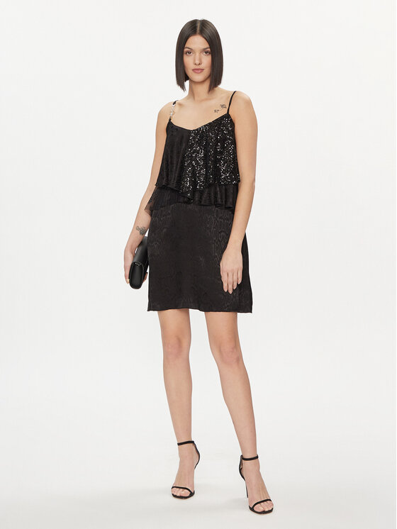 Liu Jo Liu Jo Φόρεμα κοκτέιλ CA4209 T3846 Μαύρο Regular Fit