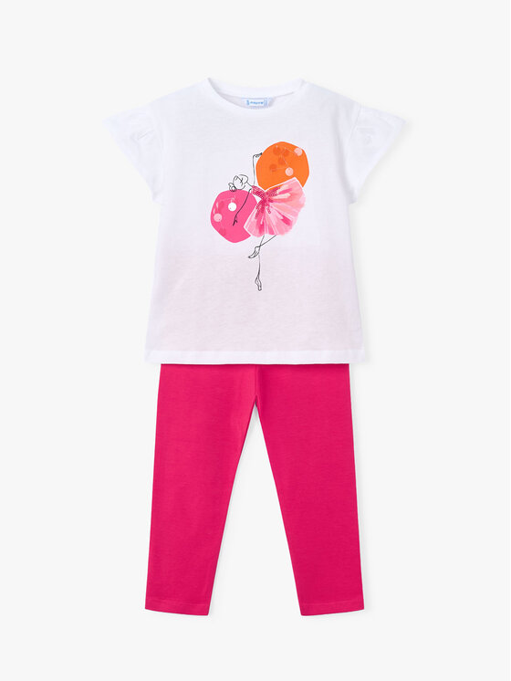 Mayoral Mayoral Top és leggings szett 3726 Fehér Regular Fit