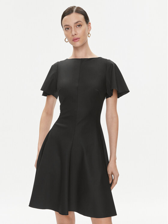 Trussardi Trussardi Rochie de zi 56D00771 Negru Regular Fit