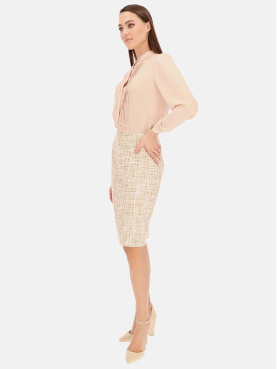 Potis & Verso Potis & Verso Spódnica Arlena Beżowy Slim Fit