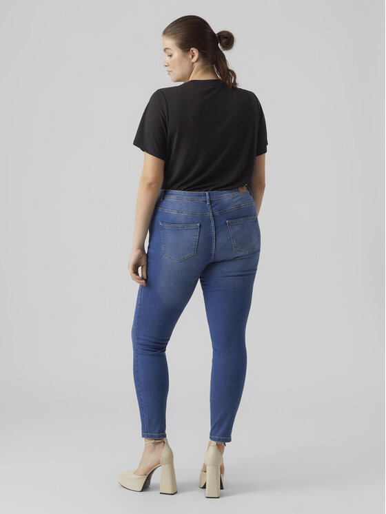 Vero Moda Curve Vero Moda Curve Jeansy Fanya 10287061 Modrá Slim Fit