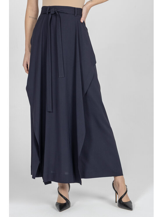 Deni Cler Milano Deni Cler Milano Spódnica maxi W-DC-7007-F2-A6-59-1 Granatowy