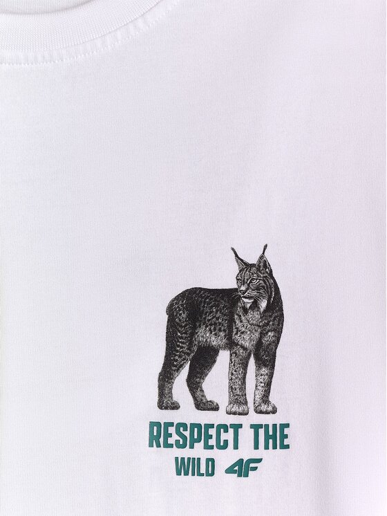 4F 4F T-Shirt 4FJKAW26TTSHM4457-10S Biały Regular Fit