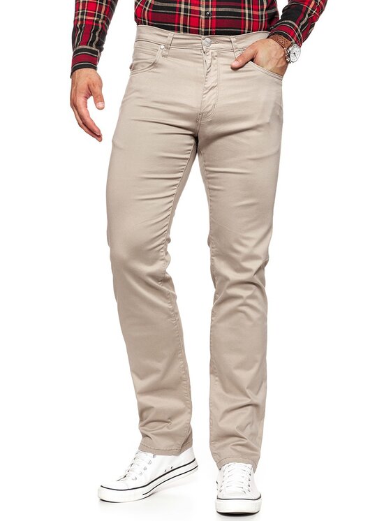 Wrangler Wrangler Pantaloni di tessuto ARIZONA Beige Straight Fit