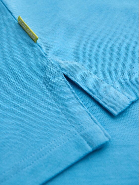 Ombre Ombre Polo OM-POSS-0103 Niebieski Regular Fit