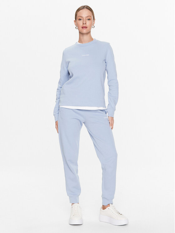 Calvin Klein Calvin Klein Долнище анцуг Micro Logo Essential K20K204424 Светлосиньо Regular Fit