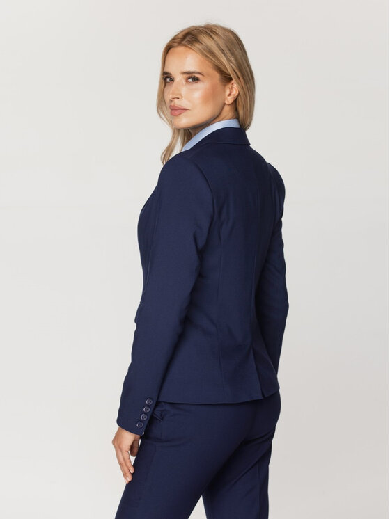 Willsoor Willsoor Marynarka 67003 Granatowy Classic Fit