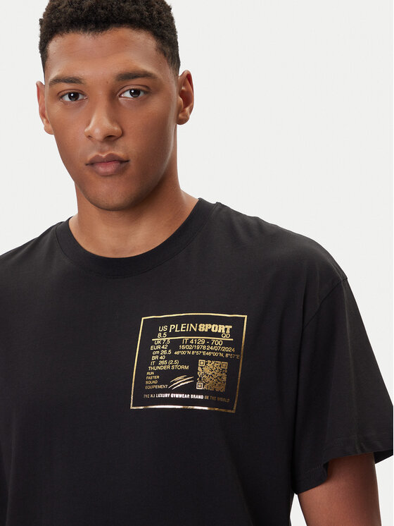 Plein Sport Plein Sport Tricou FAEC MTK8362 STE001N Negru Loose Fit
