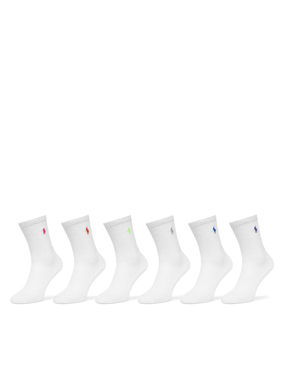 Polo Ralph Lauren Polo Ralph Lauren 6er-Set hohe Damensocken 455972889003 Weiß