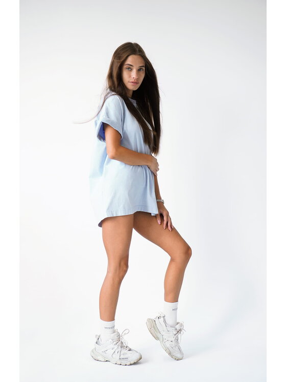 MissDenim MissDenim T-Shirt Oversize Washed Tee Niebieski Oversize