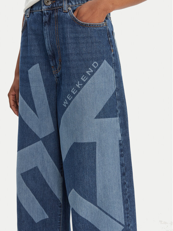Weekend Max Mara Weekend Max Mara Jeansy Vortice 2615181011 Granatowy Wide Leg