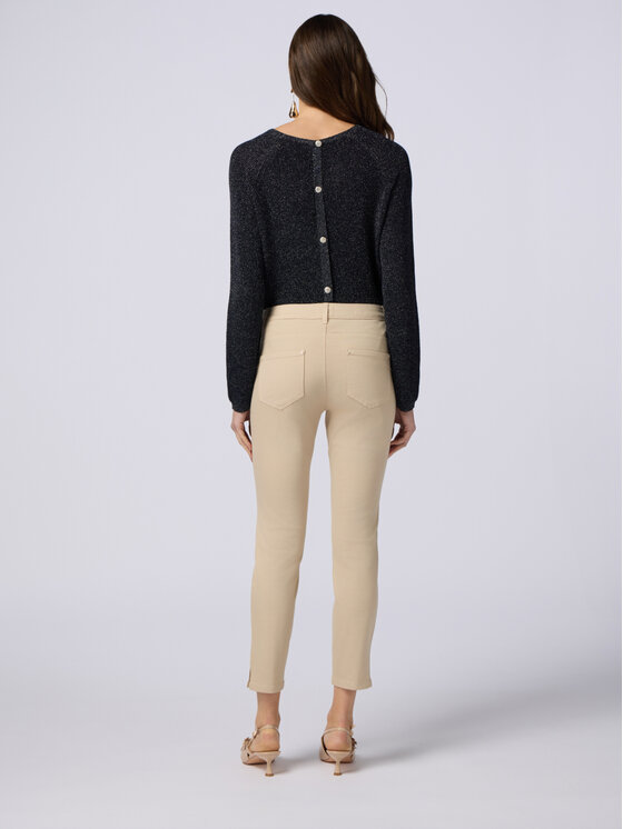 Oltre Oltre Pantaloni di tessuto P784R008237N002 Écru Skin Fit