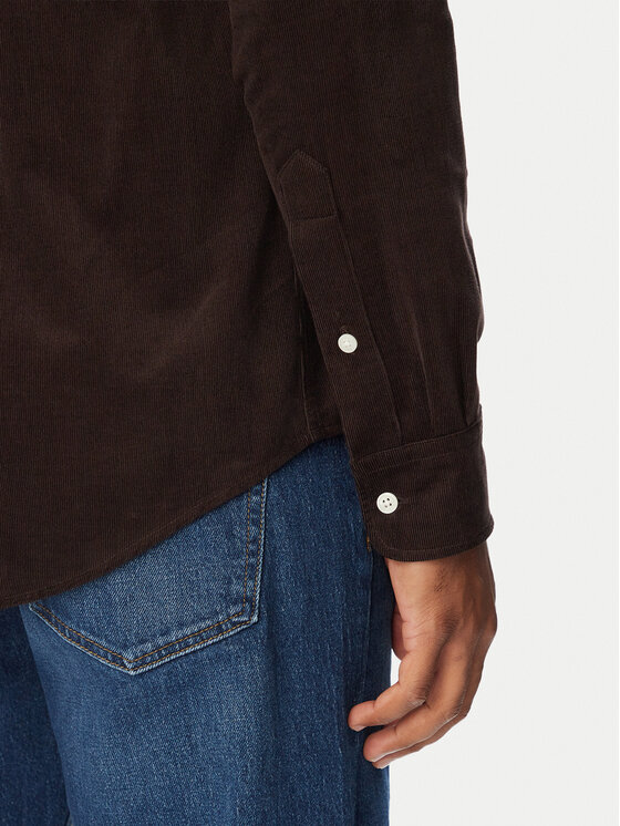 Tommy Hilfiger Tommy Hilfiger Cămașă Solid MW0MW40486 Maro închis Regular Fit