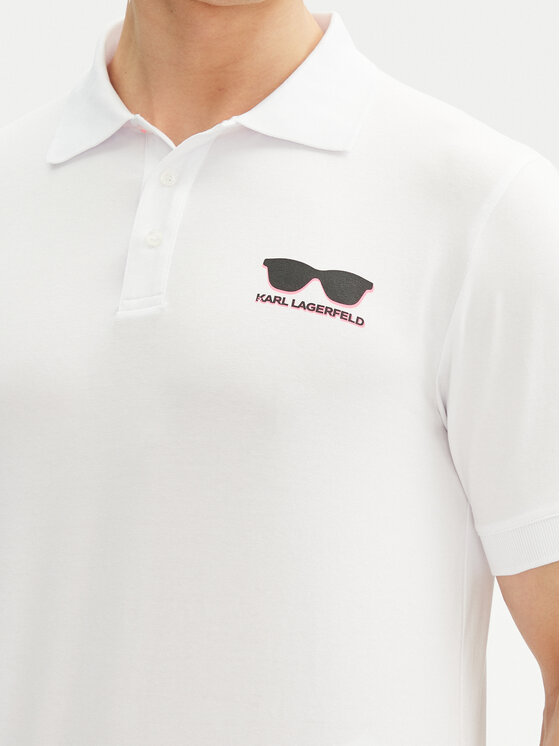 KARL LAGERFELD KARL LAGERFELD Polo majica 745400 552235 Bela Slim Fit