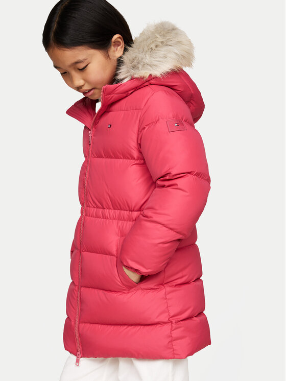 Tommy Hilfiger Tommy Hilfiger Pūkinė striukė KG0KG07805 M Rožinė Regular Fit