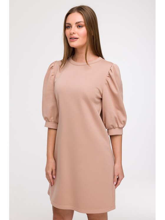 BeWear BeWear Letní šaty B291 Hnědá Comfortable Fit