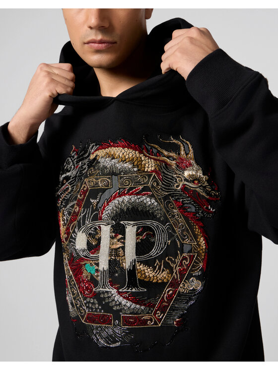 PHILIPP PLEIN PHILIPP PLEIN Bluza 29741 Czarny Regular Fit