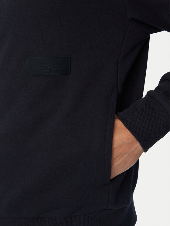 BOSS BOSS Mikina Sw Collar 50564104 Tmavomodrá Relaxed Fit