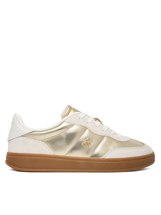 Tommy Hilfiger Tommy Hilfiger Sneakersy Mu Jackie Metallic FW0FW09026 Złoty