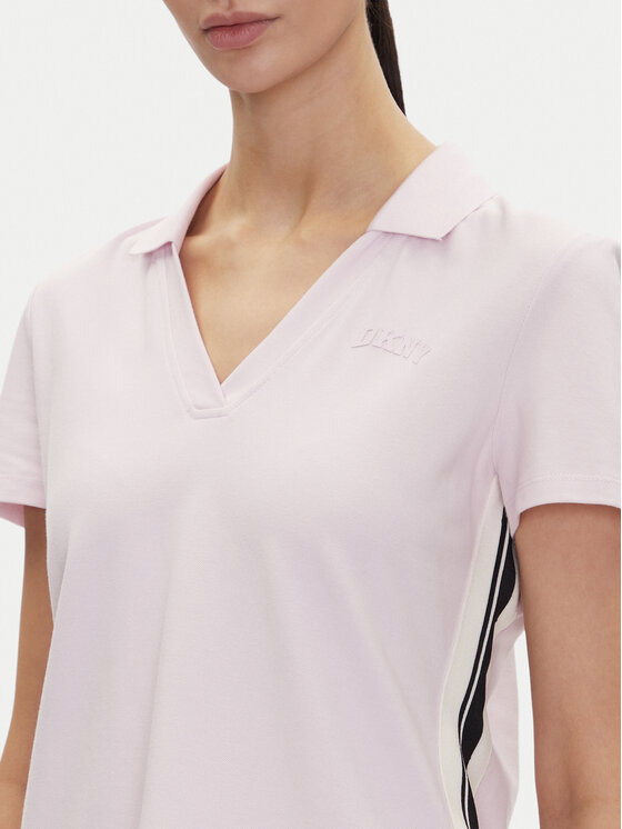 DKNY Sport DKNY Sport Тениска с яка и копчета DP5T1212 Розов Regular Fit