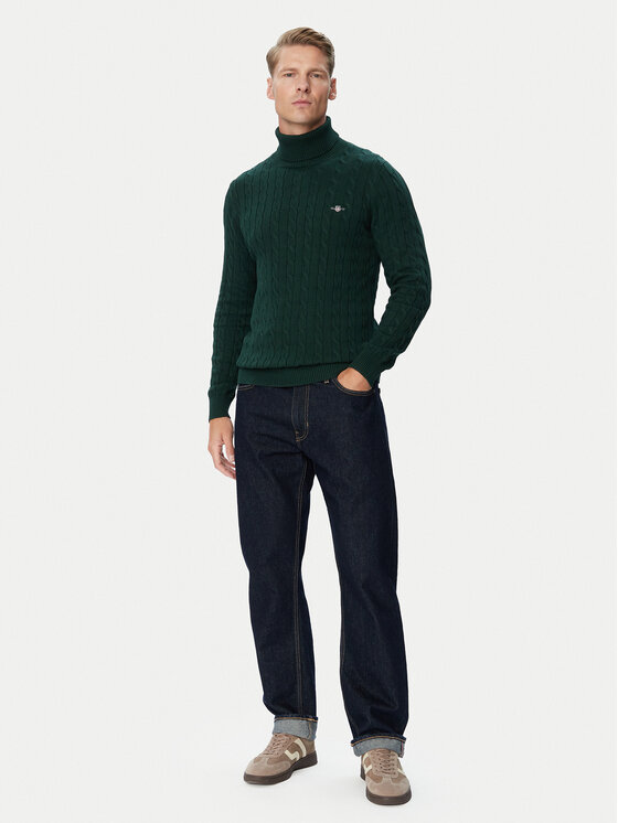 Gant Gant Rolák 8050607 Tmavě zelená Regular Fit