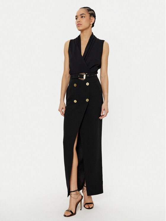 Versace Jeans Couture Versace Jeans Couture Maxi szoknya 78HAE802 N0432 Fekete Regular Fit