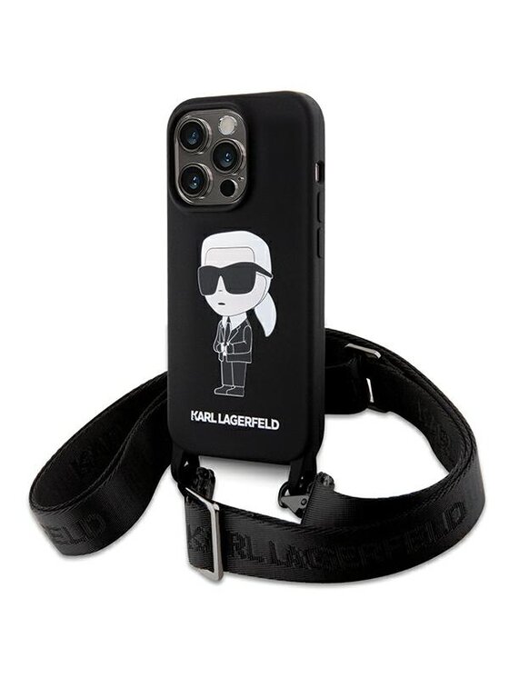 Etui na telefon KARL LAGERFELD, Czarne, iPhone 15 Pro Max