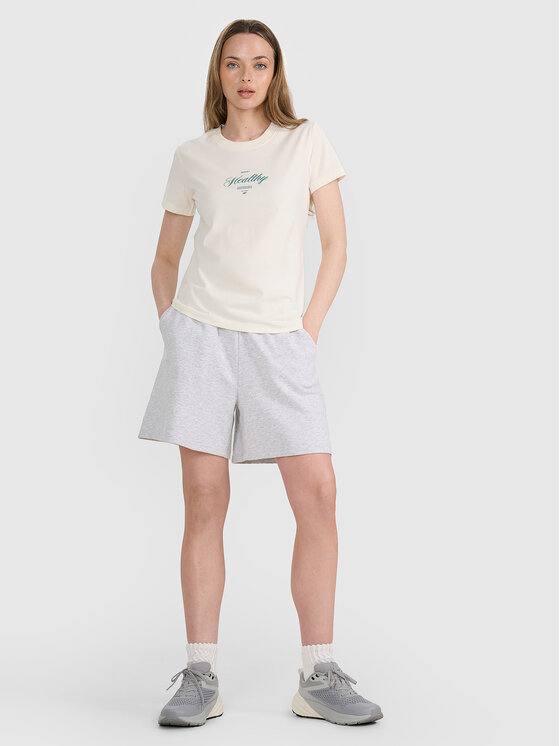 4F 4F T-Shirt MIDSHOP TEXTILE Biały Regular Fit