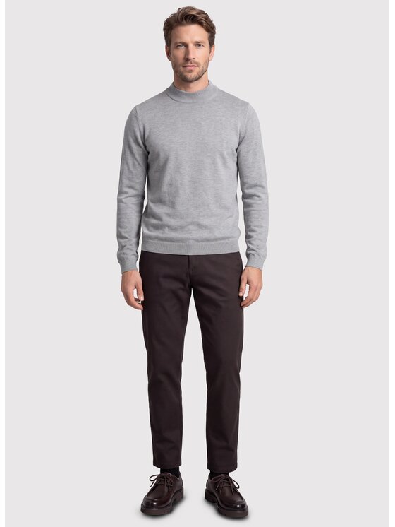 Pako Lorente Pako Lorente Sweter P26WN-2X-009 Szary Reglan Fit