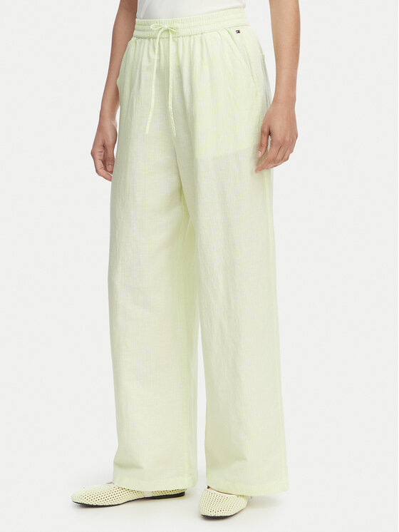 Tommy Jeans Tommy Jeans Pantaloni di tessuto DW0DW22285 Verde chiaro Loose Fit