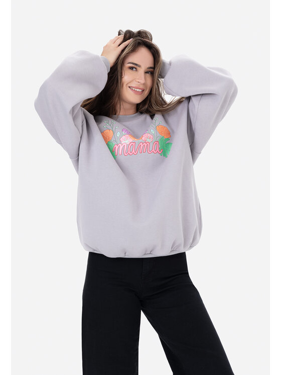 LAURELLA LAURELLA Mikina Laurella 1TU007251 Šedá Regular Fit
