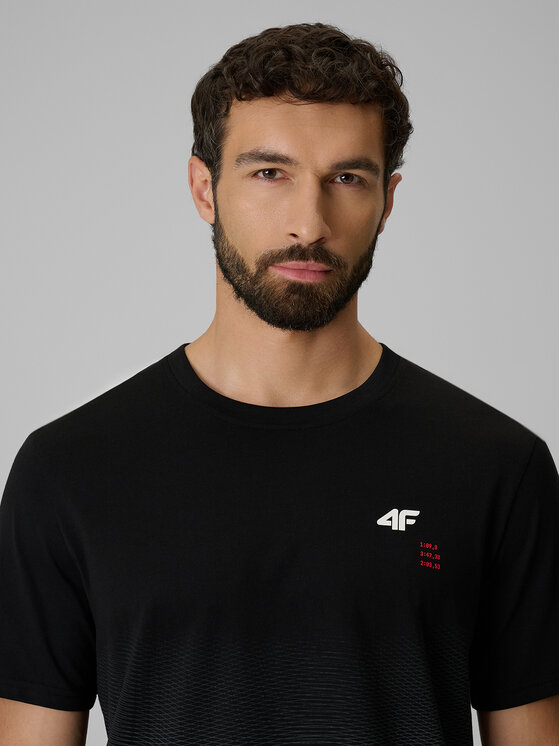 4F 4F T-Shirt AQUA FORCE Czarny Regular Fit