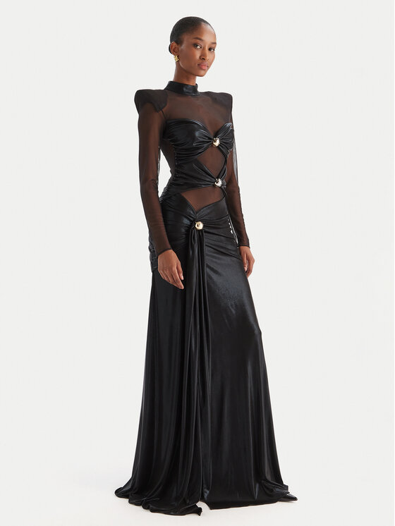 Babylon Babylon Официална рокля S00822 Черен Slim Fit