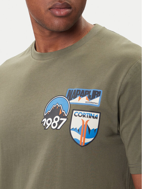 Napapijri Napapijri T-Shirt S-Montepiana NP0A88SV Grün Regular Fit