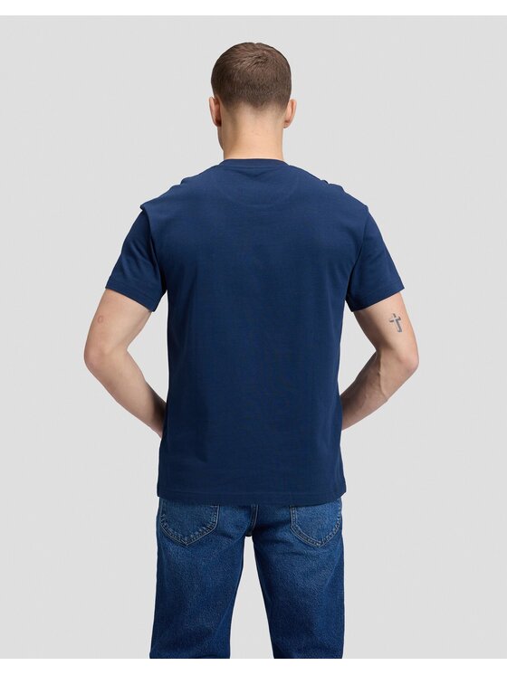 Lee Lee T-Shirt SS SMALL LOGO TEE Niebieski Relaxed Fit