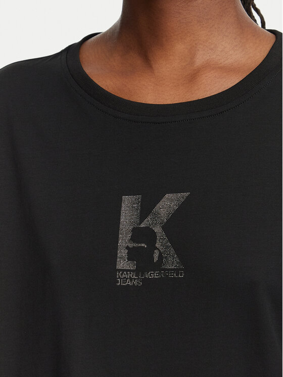 Karl Lagerfeld Jeans Karl Lagerfeld Jeans Majica B3W17018 Črna Regular Fit