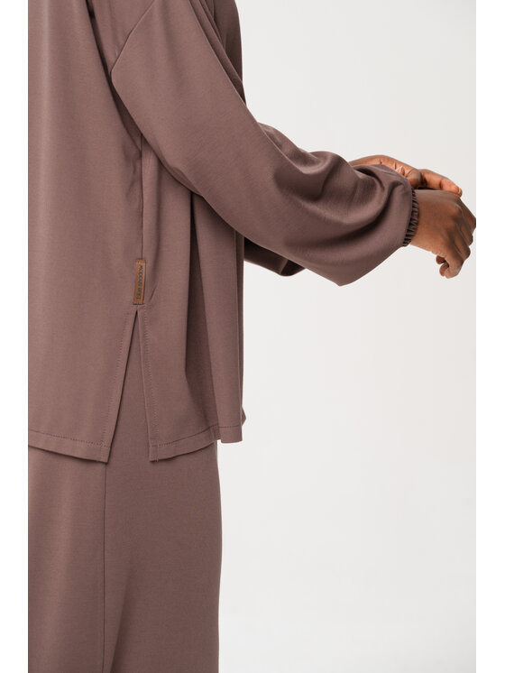 blue shadow blue shadow Bluza Resun Brązowy Regular Fit