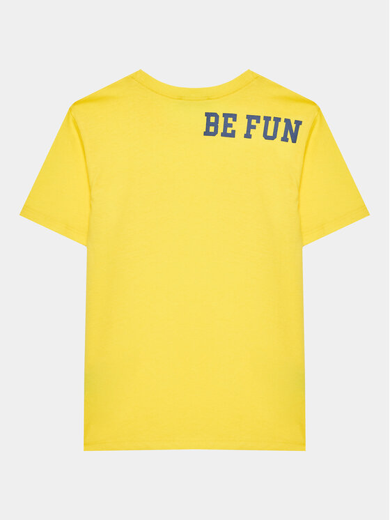 United Colors Of Benetton United Colors Of Benetton T-Shirt 3096G1097 Żółty Regular Fit