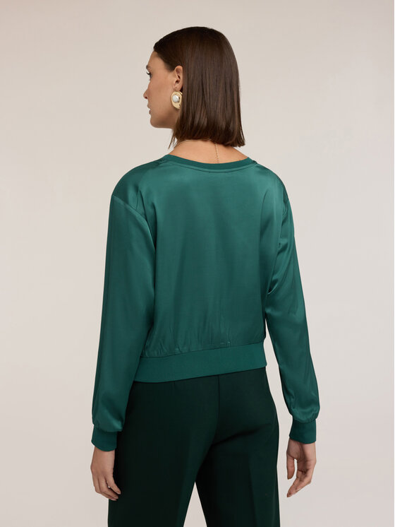 Motivi Motivi Bluzka 2718Q001877N015 Zielony Regular Fit
