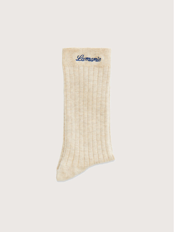 La Mania La Mania Dlouhé ponožky RIBBED Béžová