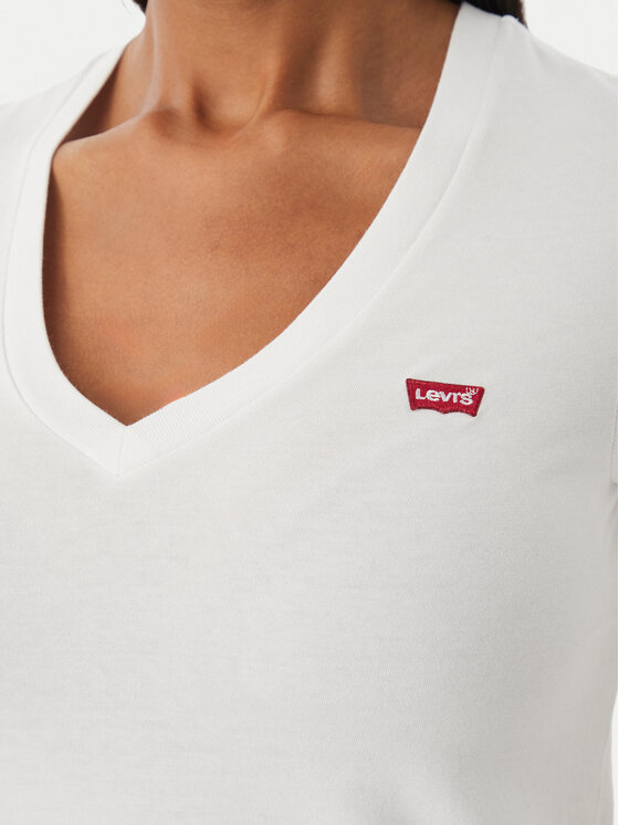Levi's® Levi's Marškinėliai Perfect V-Neck Tee 85341-0002 Balta Regular Fit