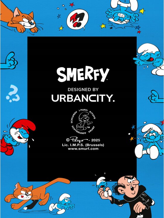 Smerfy Smerfy Skarpety Wysokie Męskie Długie Skarpetki Białe Smerfy Ważniak Tip Over uni Biały