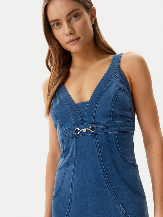 Guess Guess Džínsové šaty W5GK75 D5LK0 Modrá Regular Fit