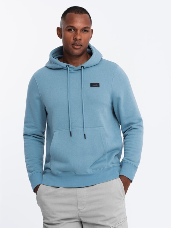 Ombre Ombre Mikina OM-SSNZ-0141 Modrá Regular Fit