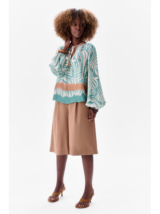 blue shadow blue shadow Bluzka Nova Zielony Regular Fit