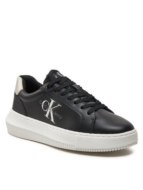 Calvin Klein Jeans Calvin Klein Jeans Tenisice Chunky Cupsole Laceup Lth Ml Mtl YW0YW01476 Crna