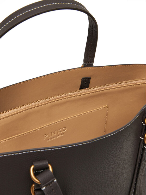 PINKO PINKO Ročna torba Carrie Shopper Big AI 24-25 PLTT 102832 A1LF Rjava