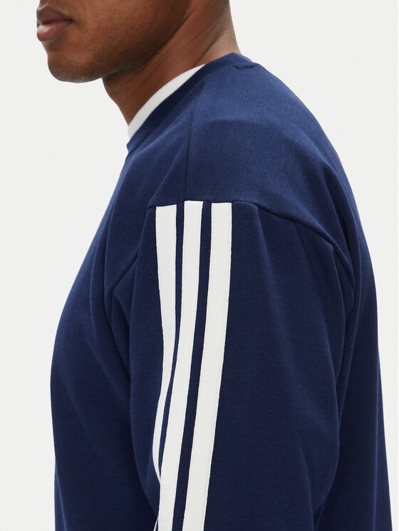 adidas adidas Bluză Essentials 3-Stripes JE6307 Albastru Regular Fit