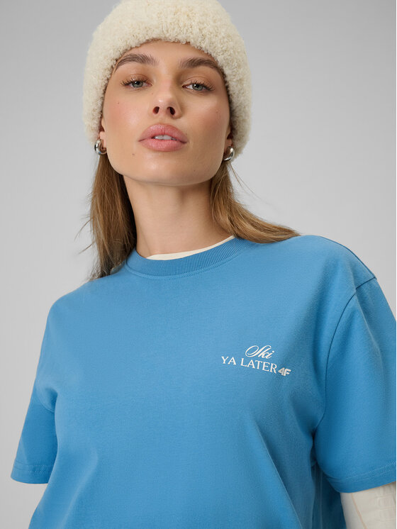 4F 4F T-Shirt WINTER CLUB Loose Fit
