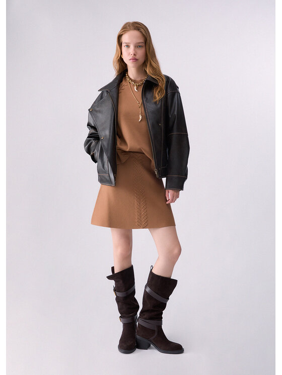 Liu Jo Liu Jo Sweter WF6186MS81R81020 Beżowy Loose Fit